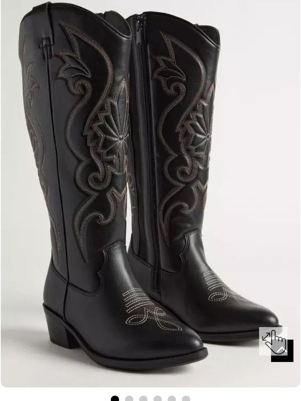 Western Torrid WW Embroidered Boots - Black